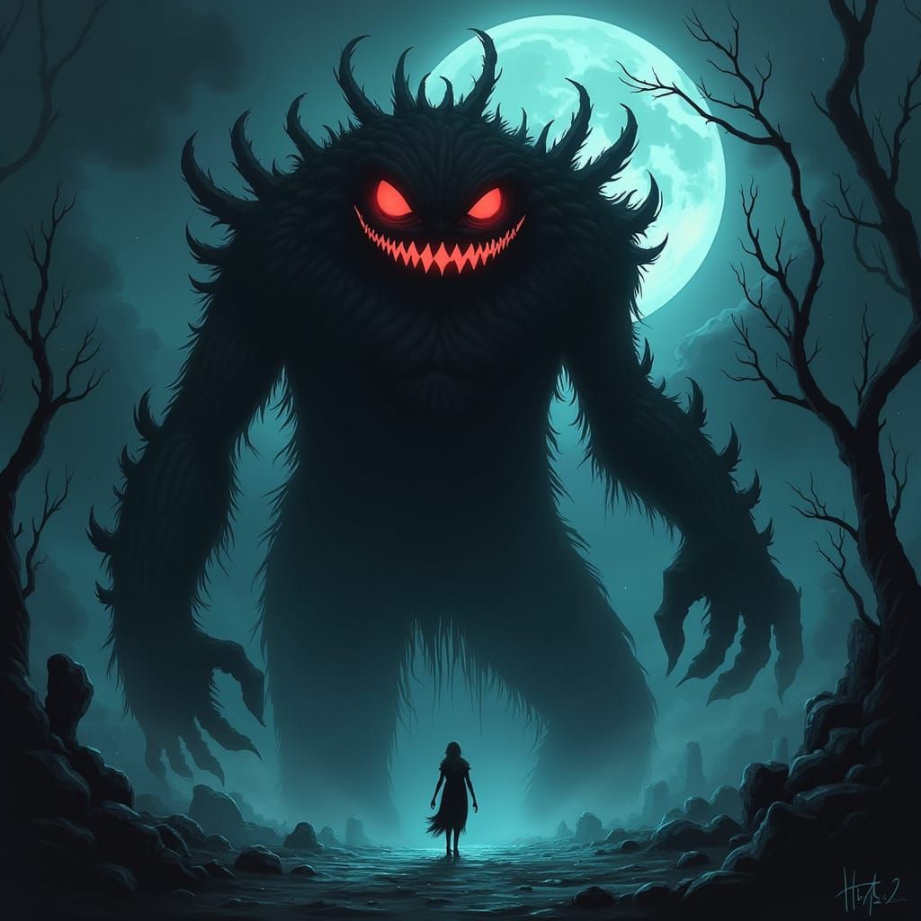 Ethereal Terror in Gothic Cartoon Aesthetic