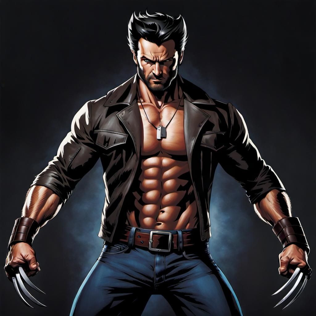 Wolverine Digital Art Portrait