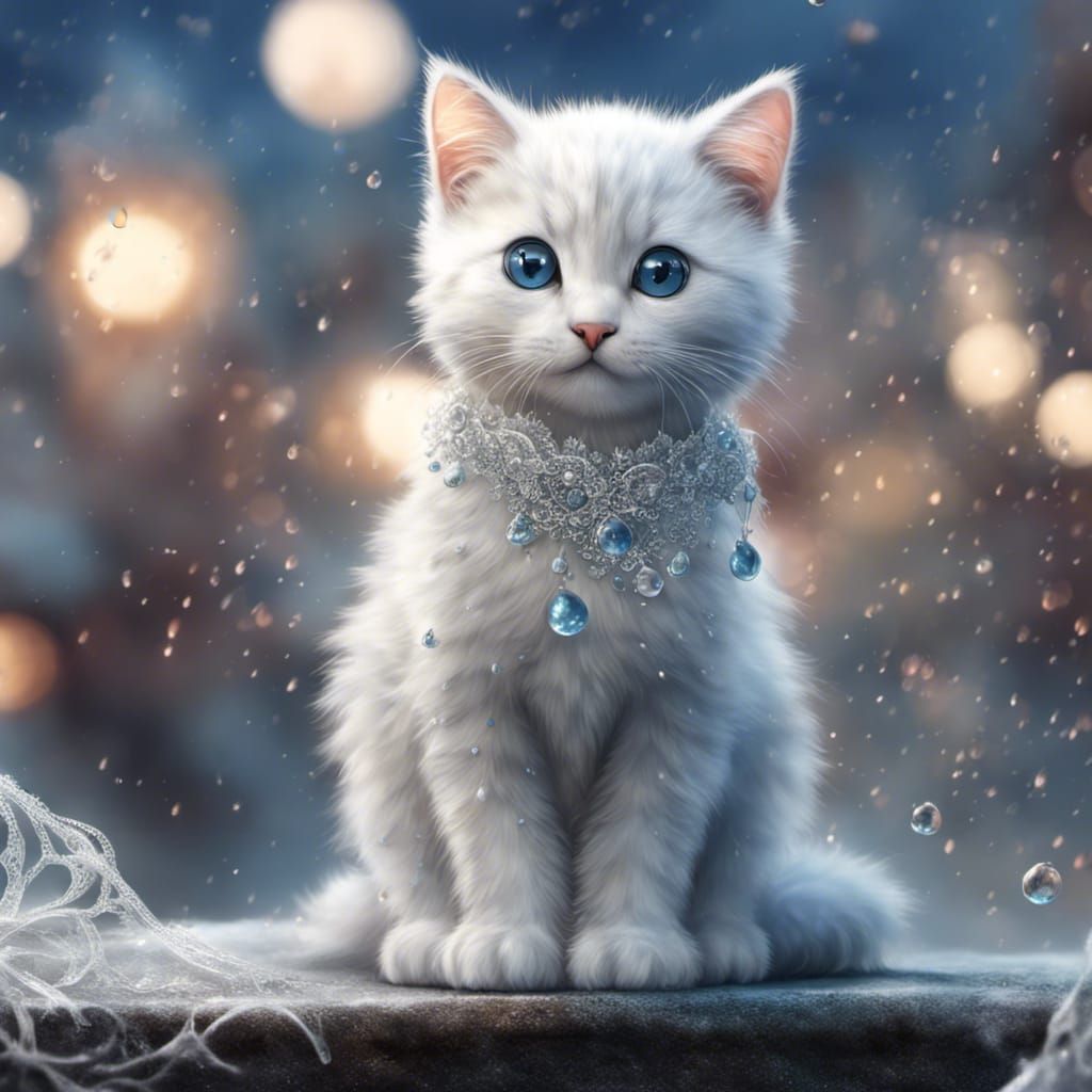 Cute Kitten in Shoe with Dandelions, Pixar Style