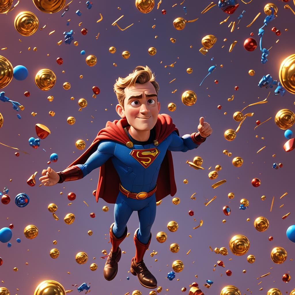 Reimagined Superhero in Vibrant, Cinematic Style