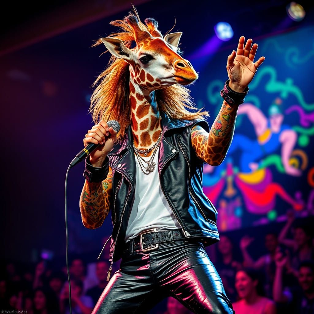 Majestic Giraffe Rocker in Hyperrealistic Style