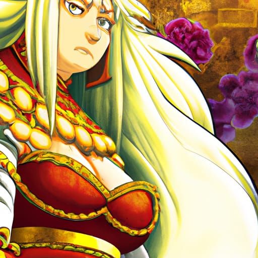 Manga Cover: Blonde Woman in Demon Slayer Style