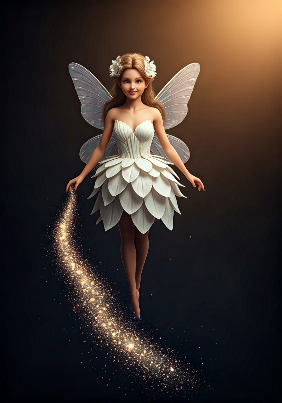 Delicate Fairy Sprinkling Shimmering Fairy Dust