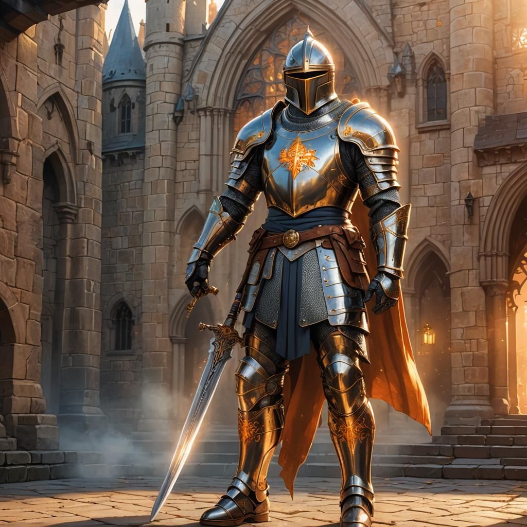 Knight in Radiant Armor Concept Art