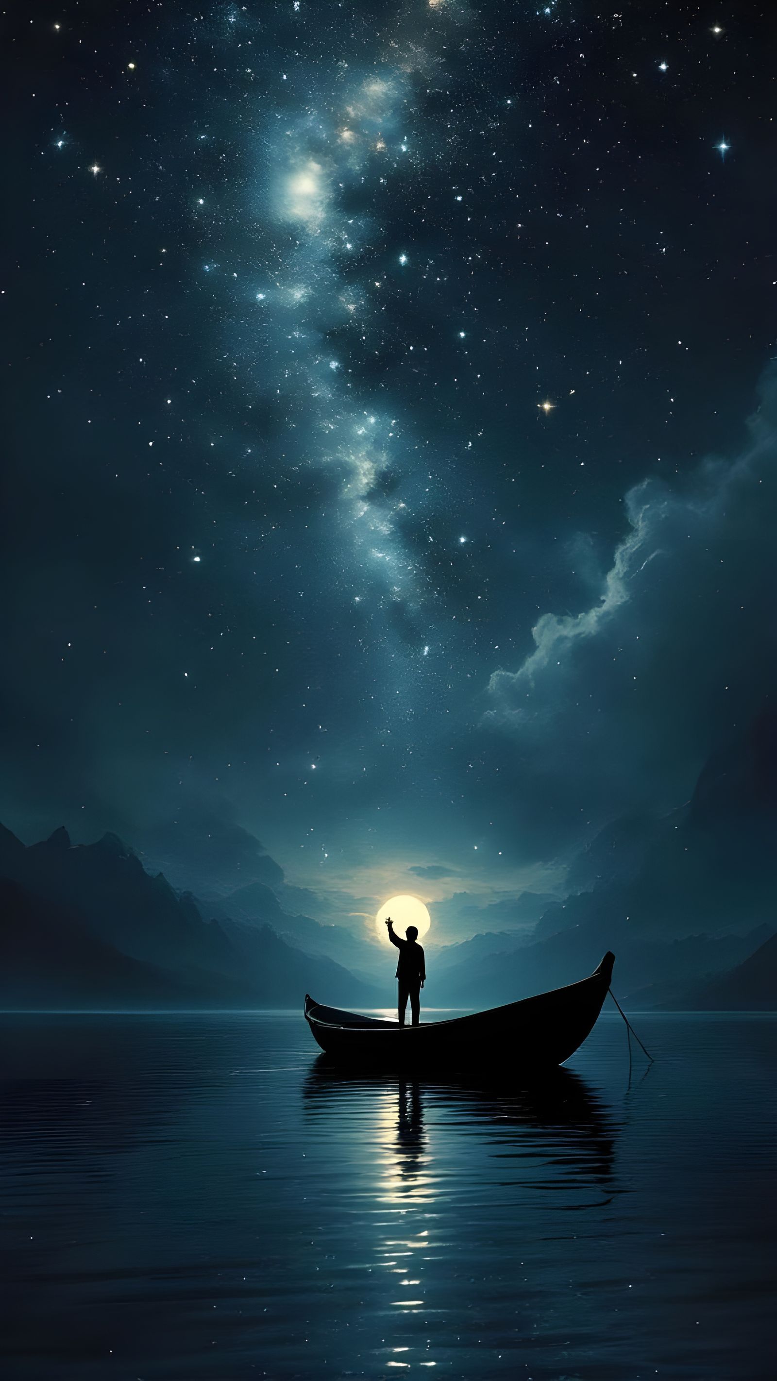 Mysterious Traveler Reaching for Stars: Frazetta Style