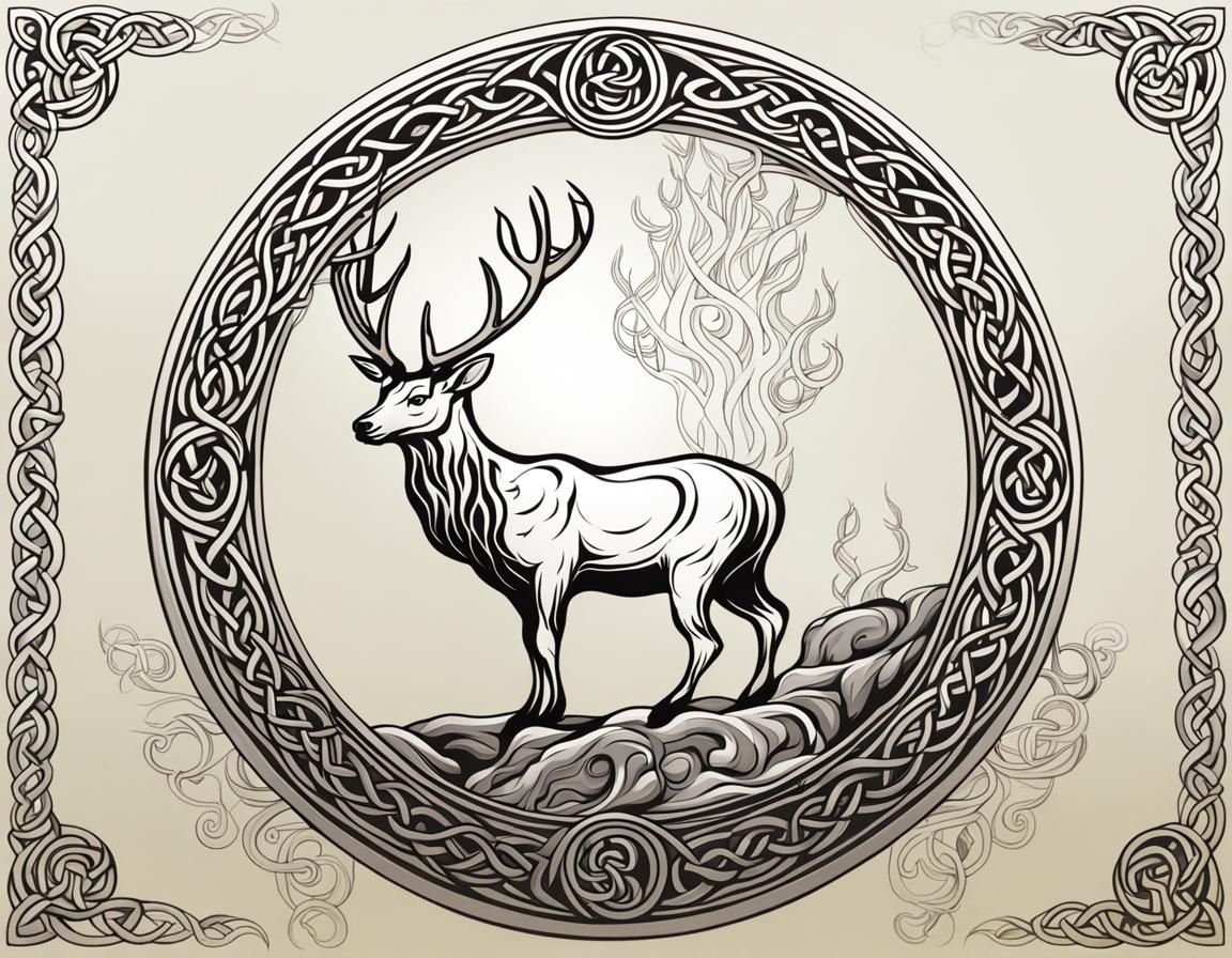 Mystical White Stag of Celtic Myth