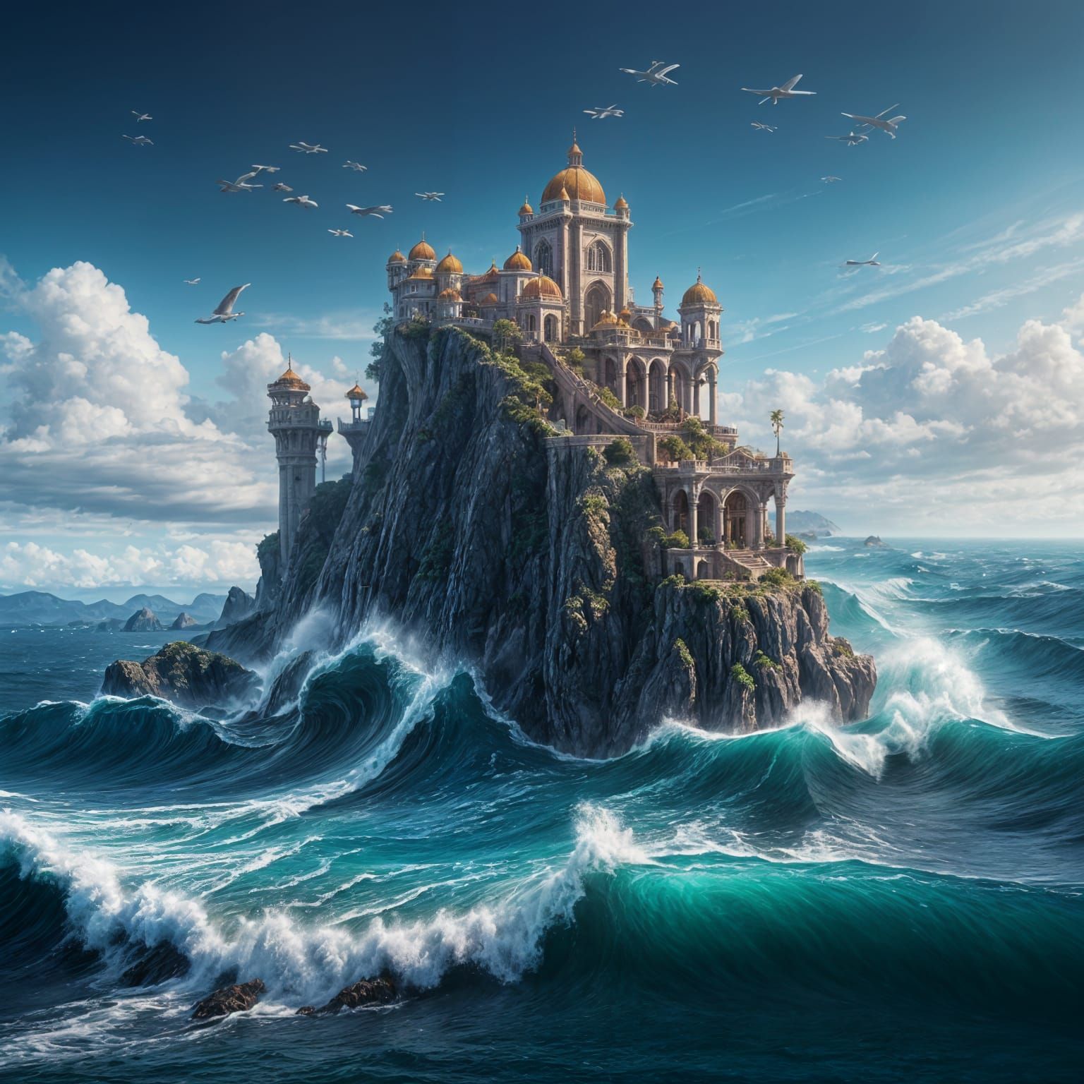 California Splits into Ocean: Fantasy Concept Art