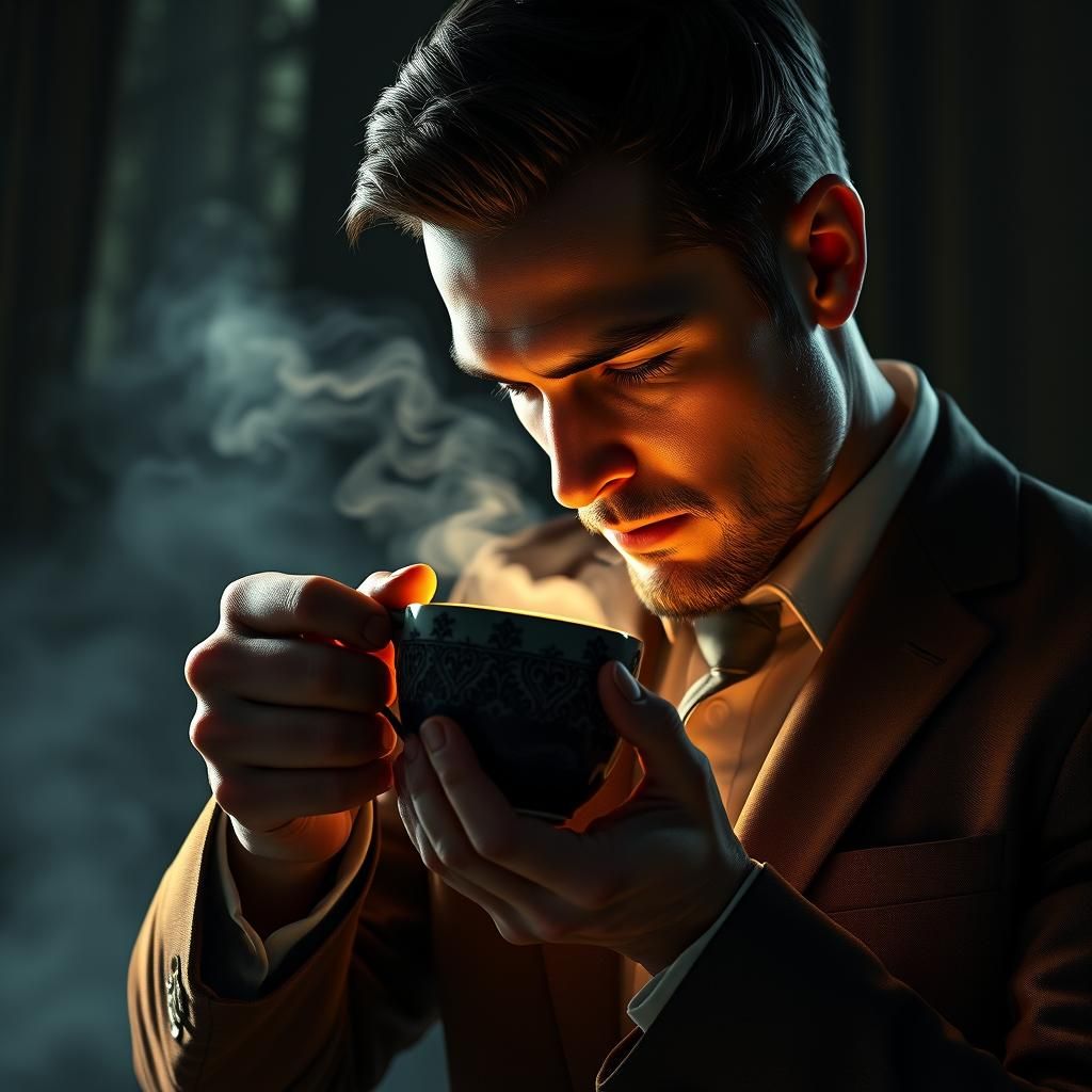 Coffee Cup Portal to Mystical Forest Realm