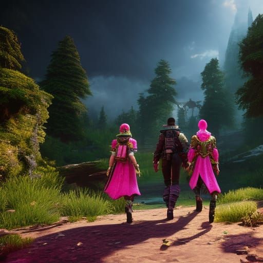 People Hand-in-Hand Around the World in 3D