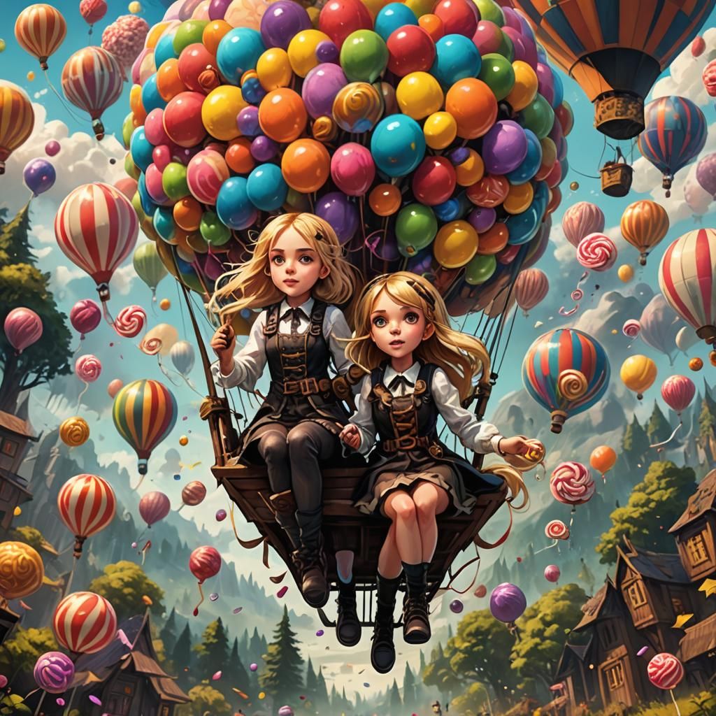 Magical Lollipop Forest Adventure in Steampunk Style