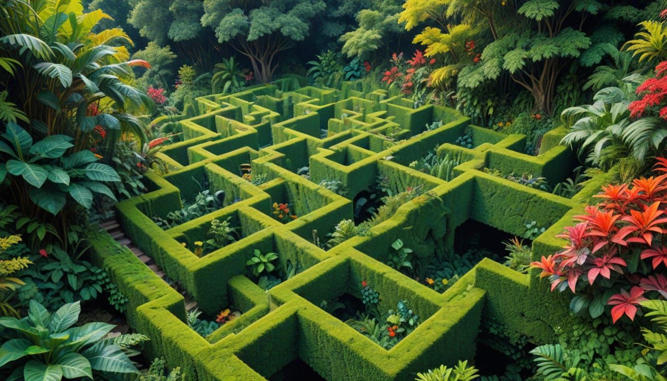 Vibrant Land Art with Impossible Geometry