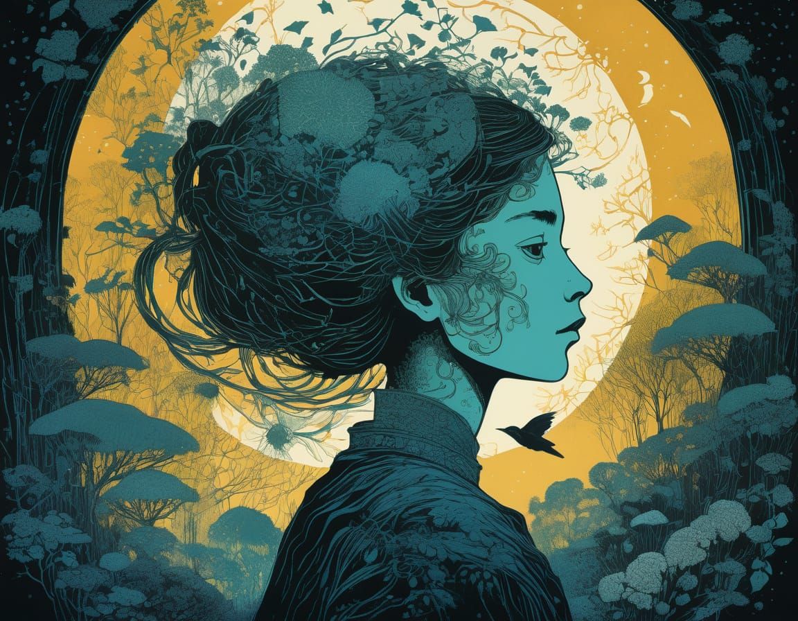 Etching and Aquatint Artwork in Traditional Technique