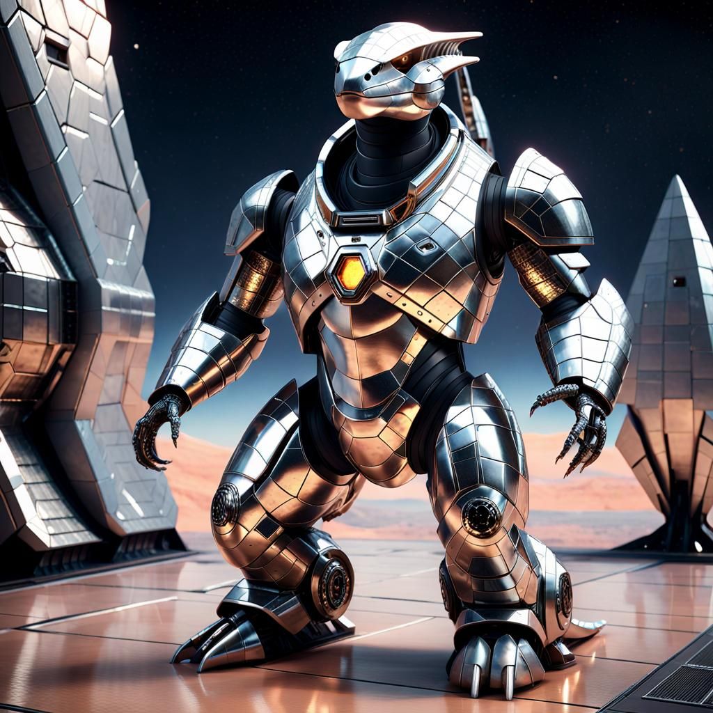 Futuristic Reptile Skin Heat Tiles for Spaceship