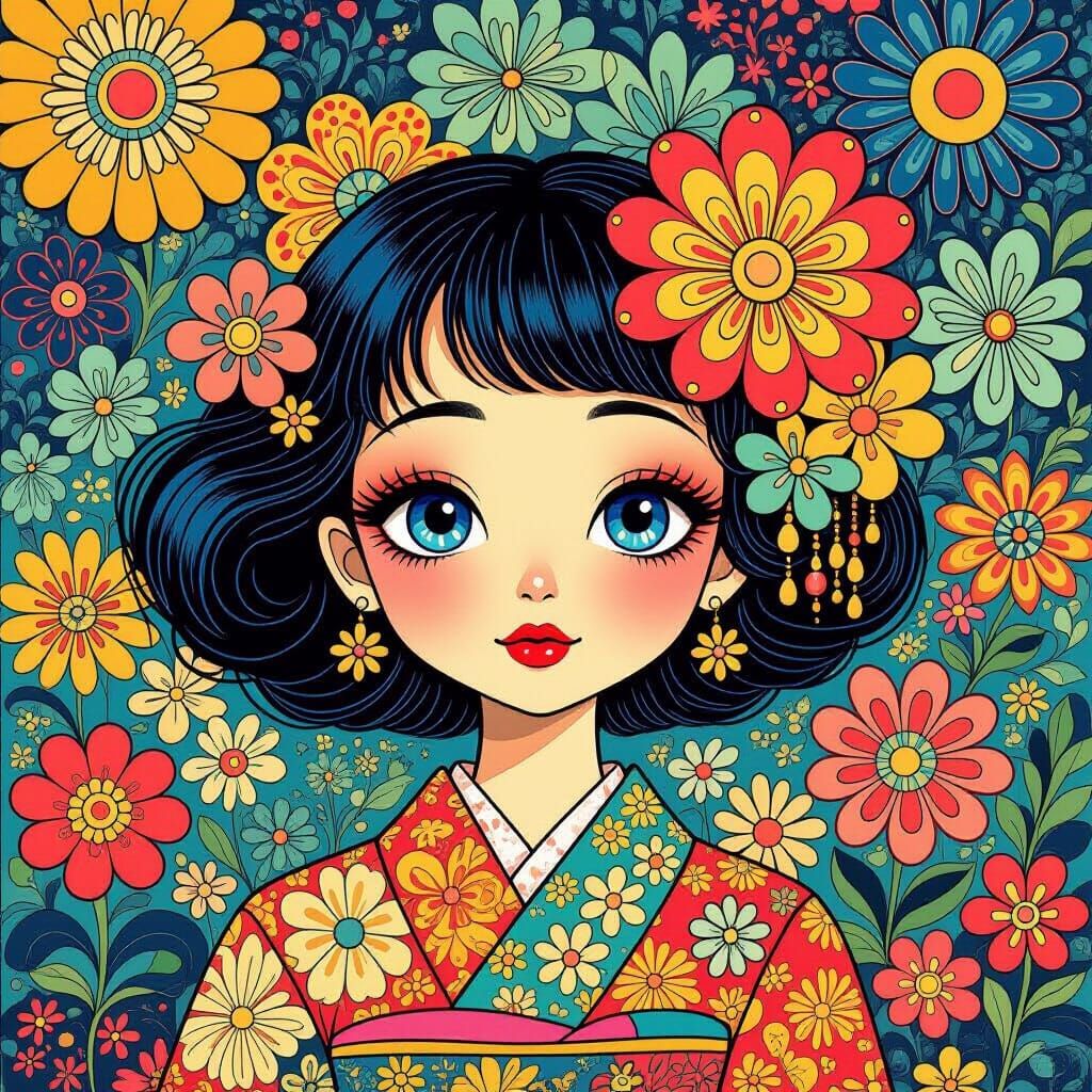 Vibrant Surrealist Pop Art in Contemporary Style