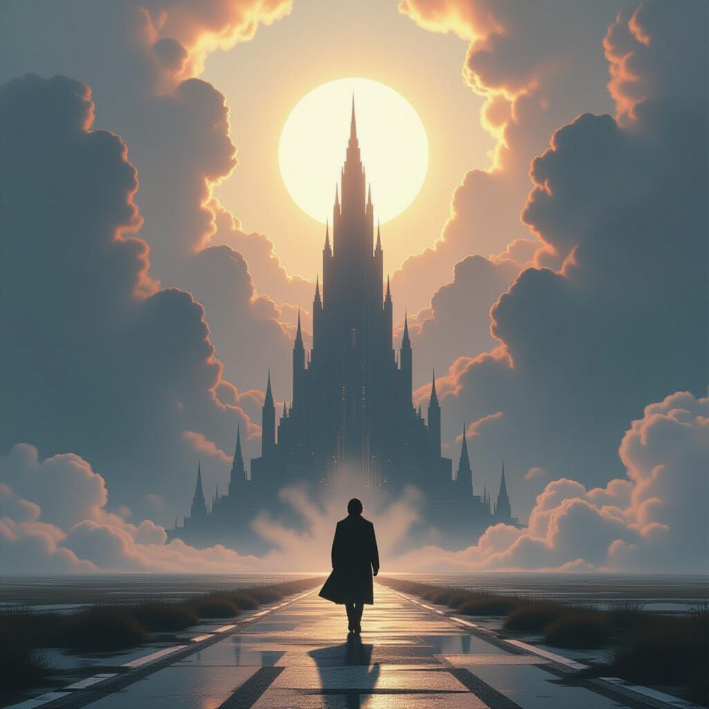 Figure Emerges on Sixth Day in Digital Matte Painting