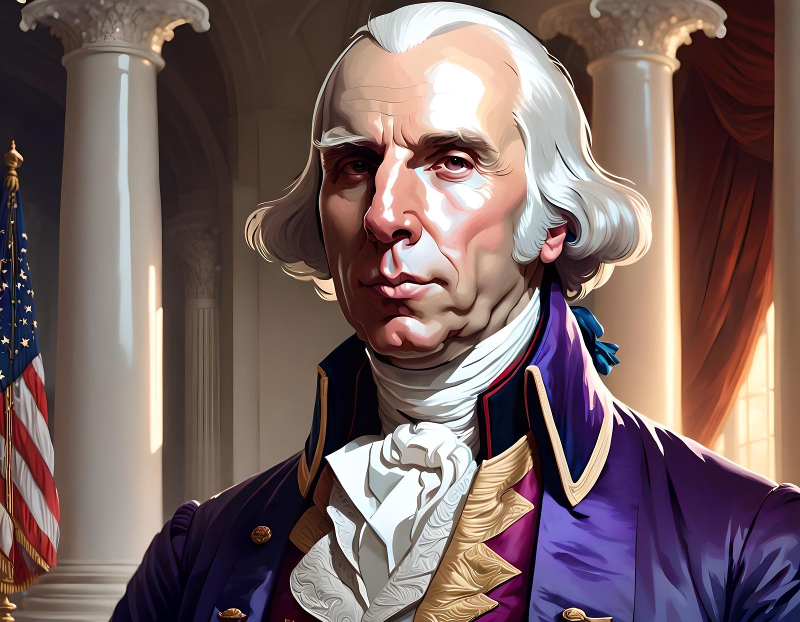 James Madison Portrait in Artstation Style