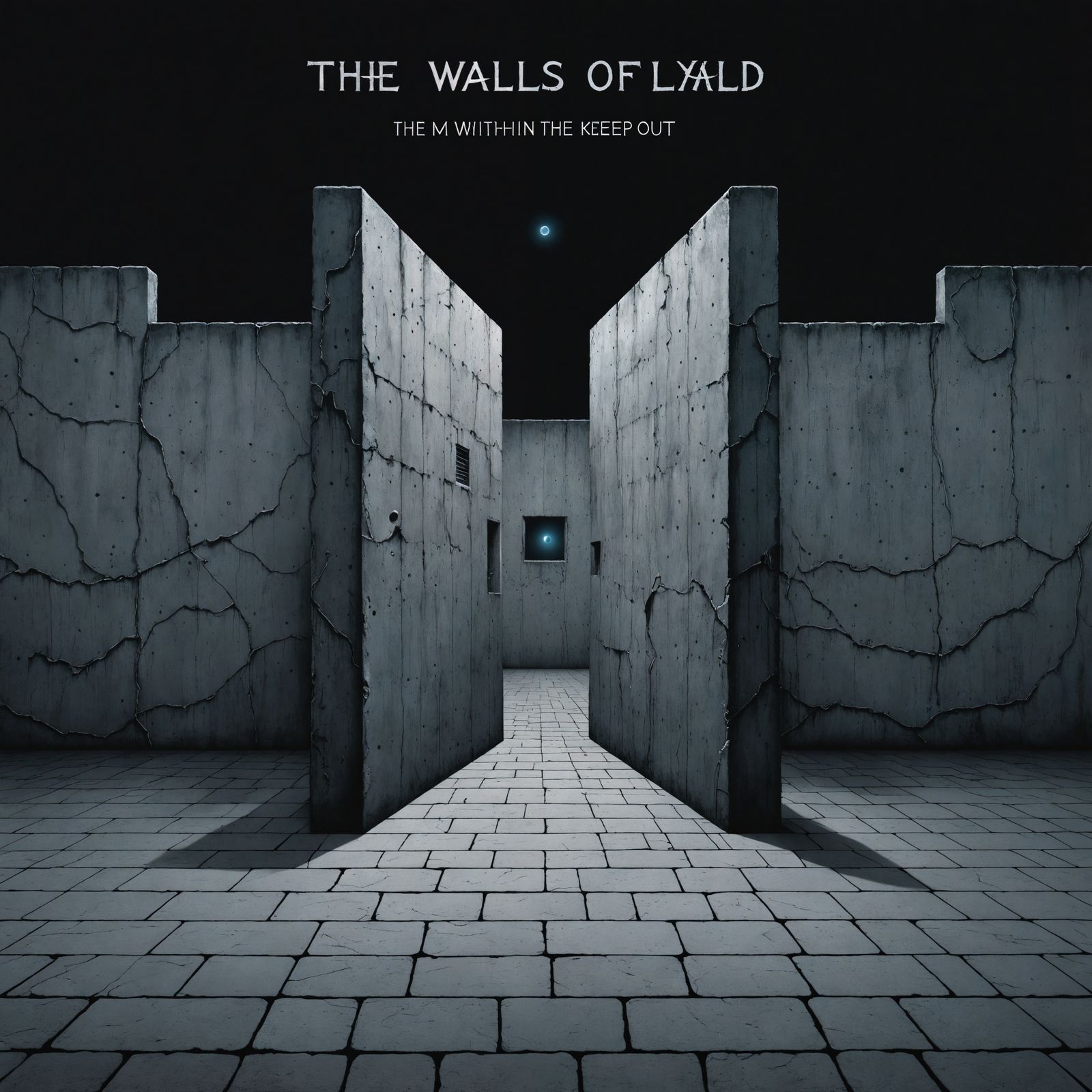 A hard rock album cover 'The Walls Within Keep Me Out', feat...