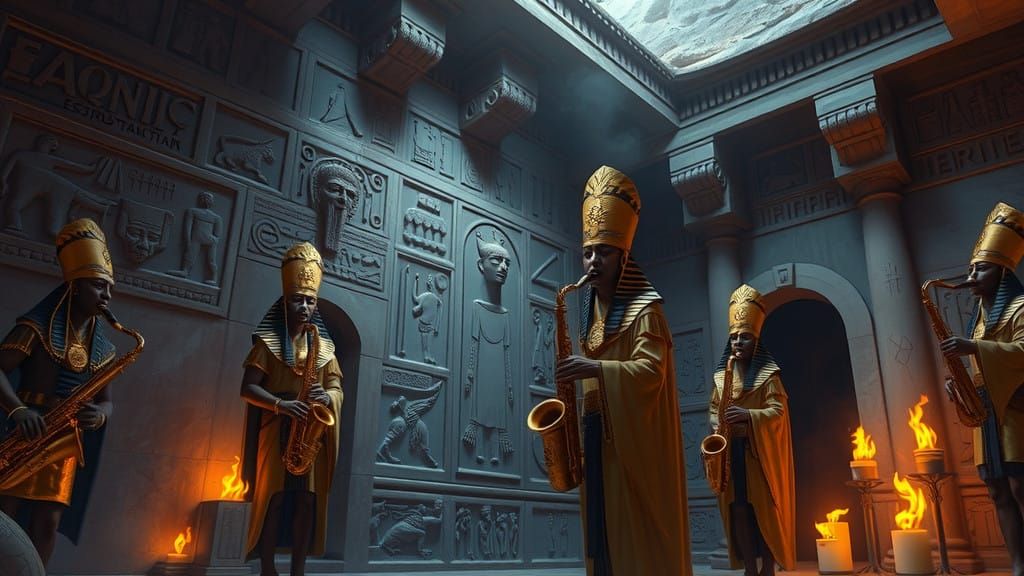 Egyptian Gods Unite in Cosmic Jazz Ensemble