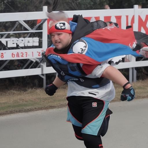 Man Falling From Cliff With Patterned Background