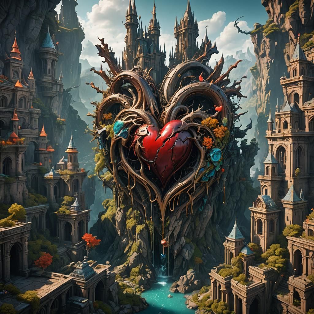 Fantastical Matte Painting with Intricate Detail