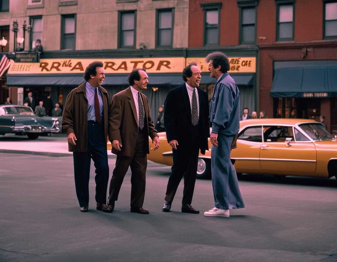 Seinfeld and Friends Crossover: Cinematic Film Still