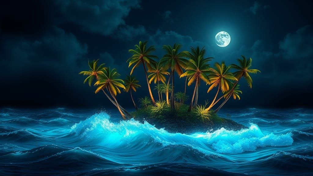 Lush Tropical Oasis in a Turbulent Oceanic Realm