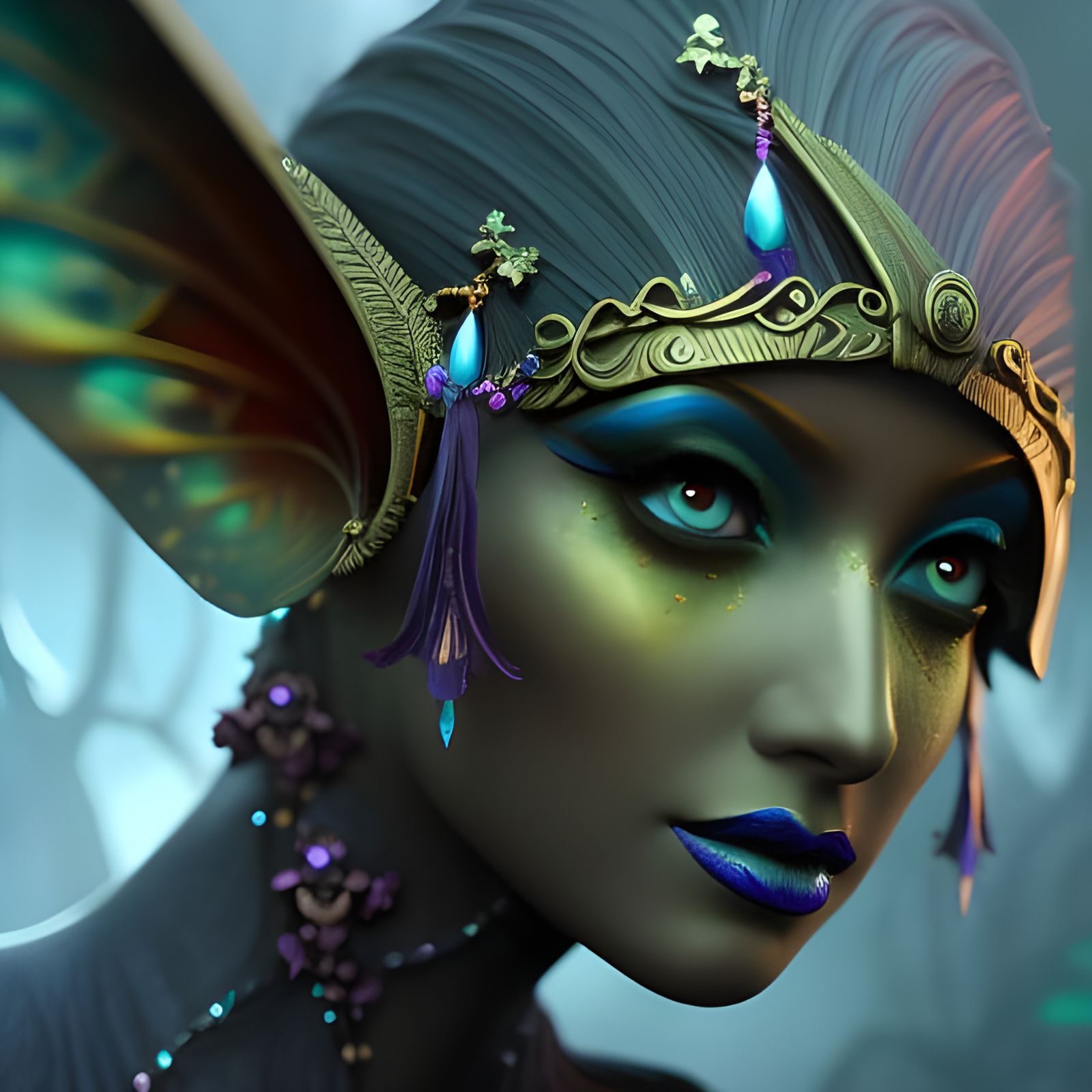 Whimsical Leaf Fairy Elf Goddess Oracle