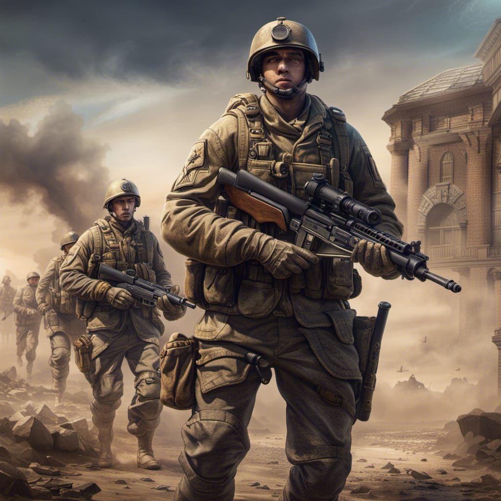 Modern American Infantry: Detailed Matte Painting