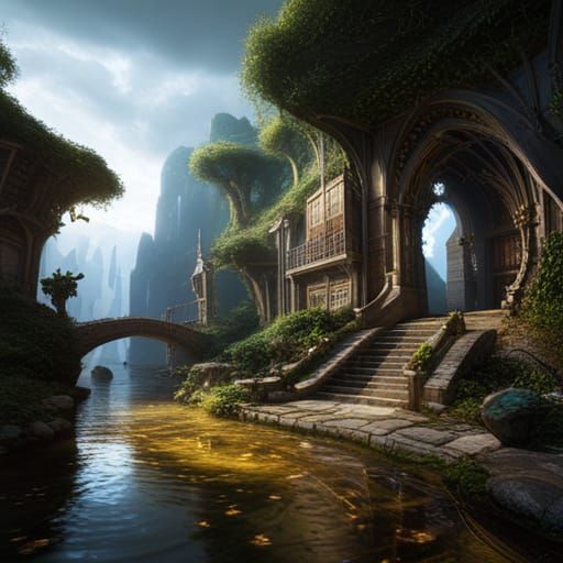 Fantastical Matte Painting in Deep Color