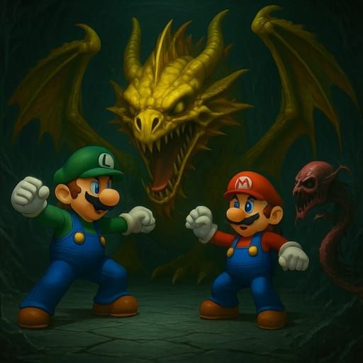 Mario Battles Doomtail in Gigantic Underground Chamber
