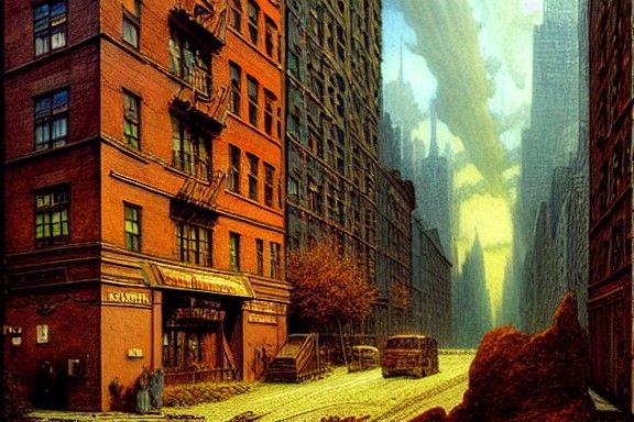 Hell's Kitchen NYC: Renaissance Cel-Shaded Artwork