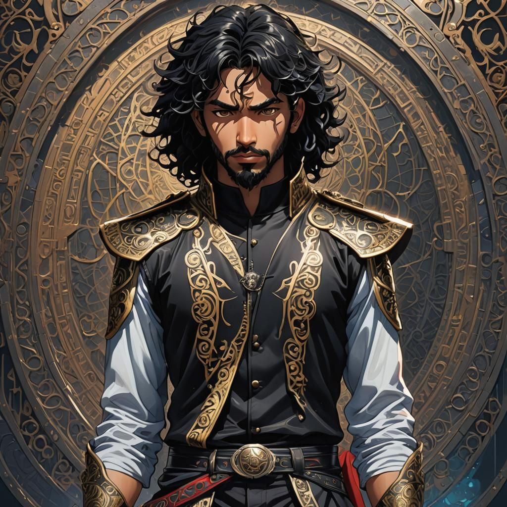 Anime Portrait of Moroccan Man in Studio Trigger Style