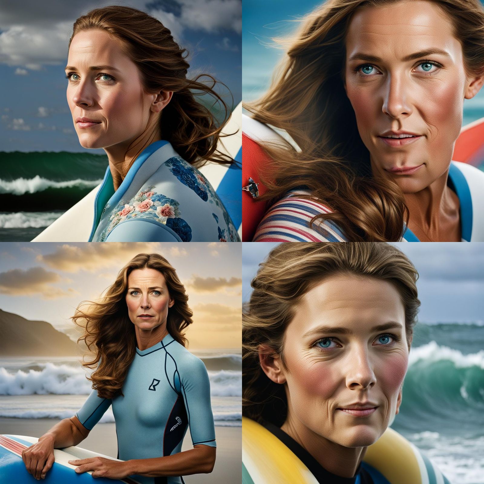 Princess Catherine Surfing Portrait: Professional Studio Sho...