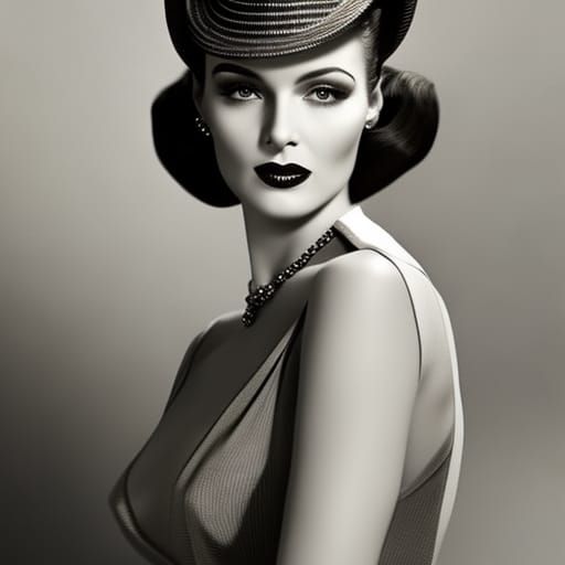 Futuristic 1940s Fashion with Modern Design