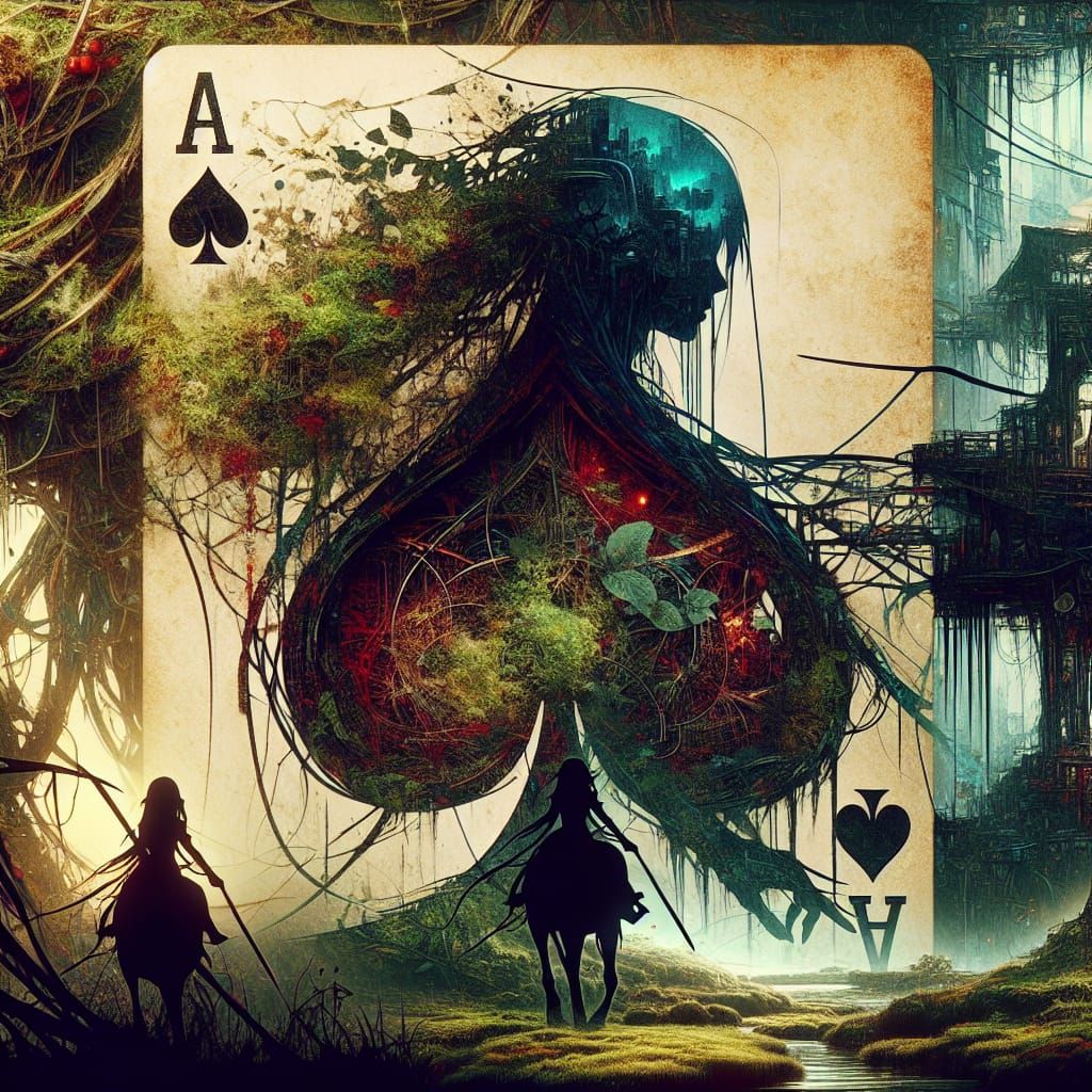 Anime Monster Ace of Spades in Wasteland