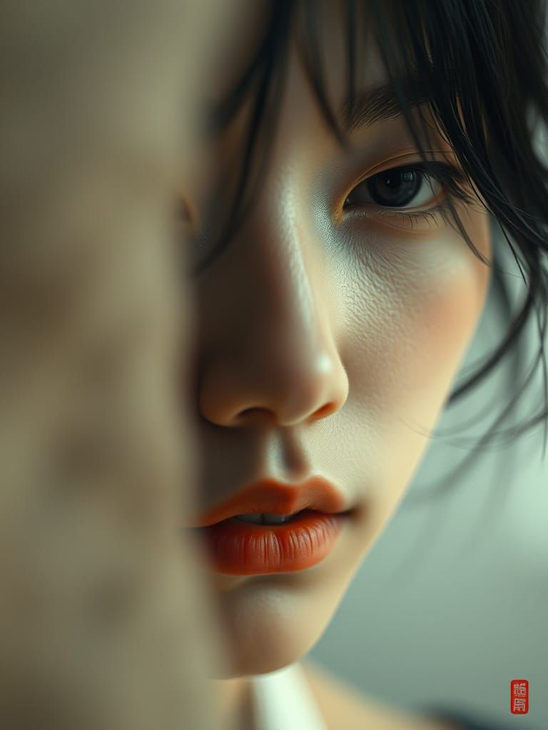 Meditative Moment in Soft Light