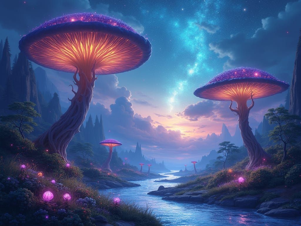 Luminara Vale: A Floating Continent in the Cosmos