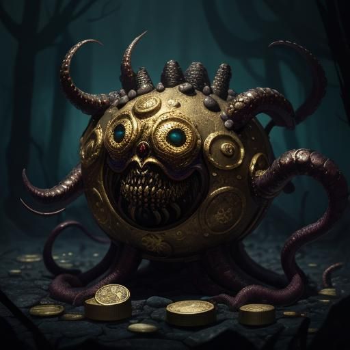 Eldritch Kraken Abomination in Dark Fantasy Style