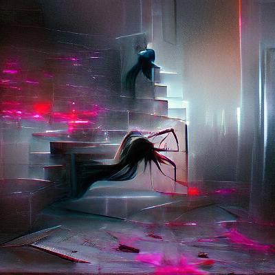 Sinister Escape in Gothic Horror Style