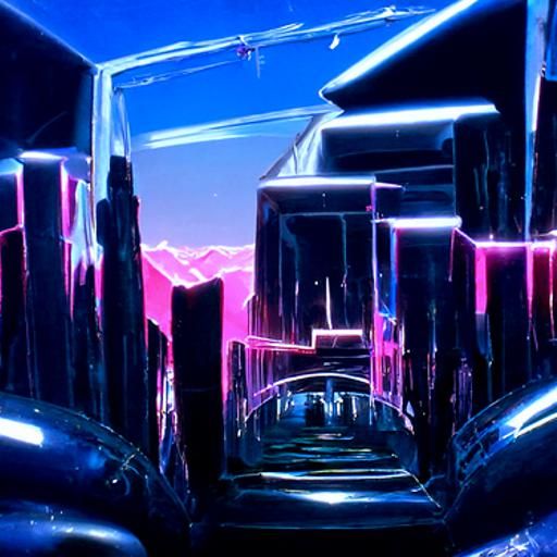 Crystal Maze to Black Hole: Cyberpunk Digital Art