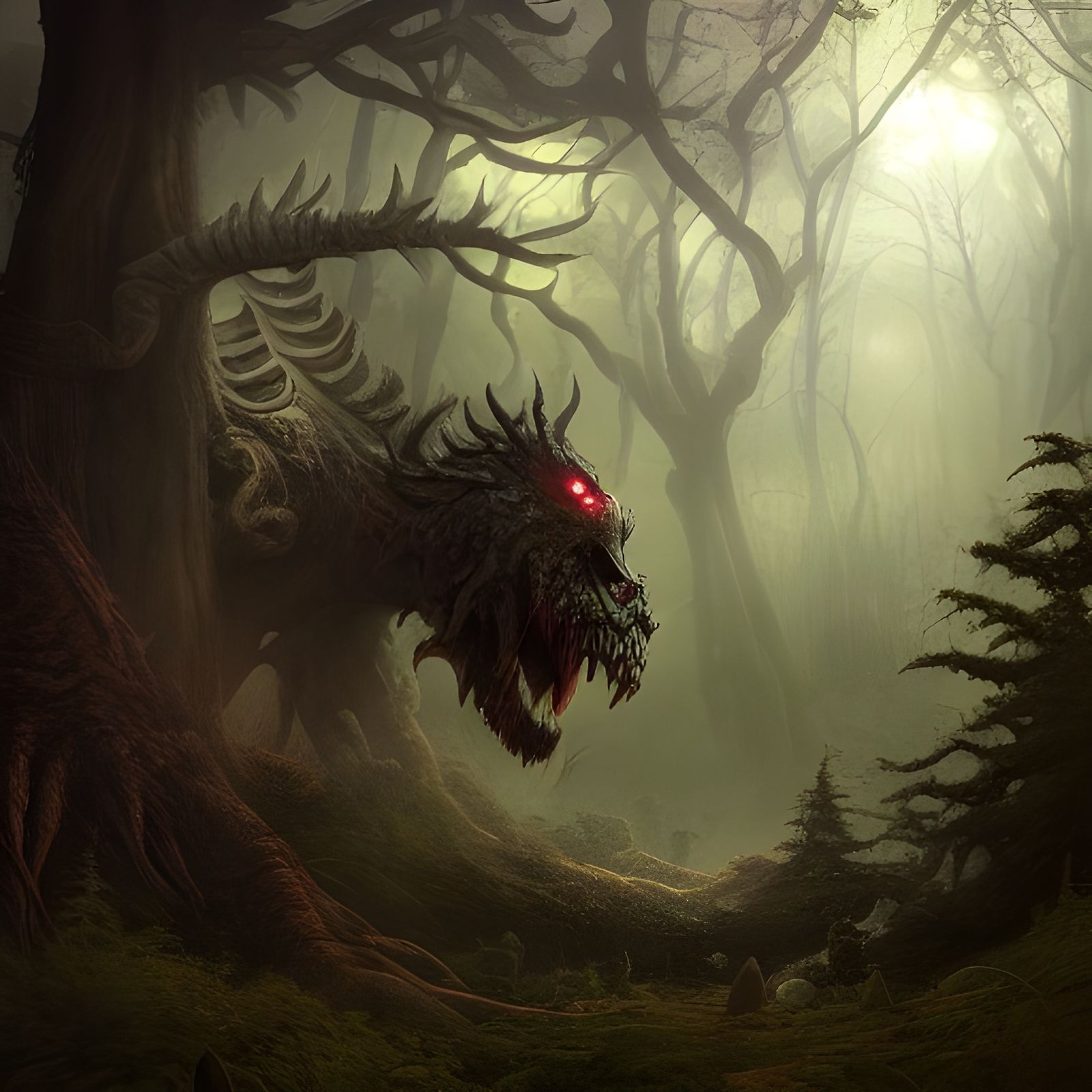 Scary Monster in Divine, Hellish Forest