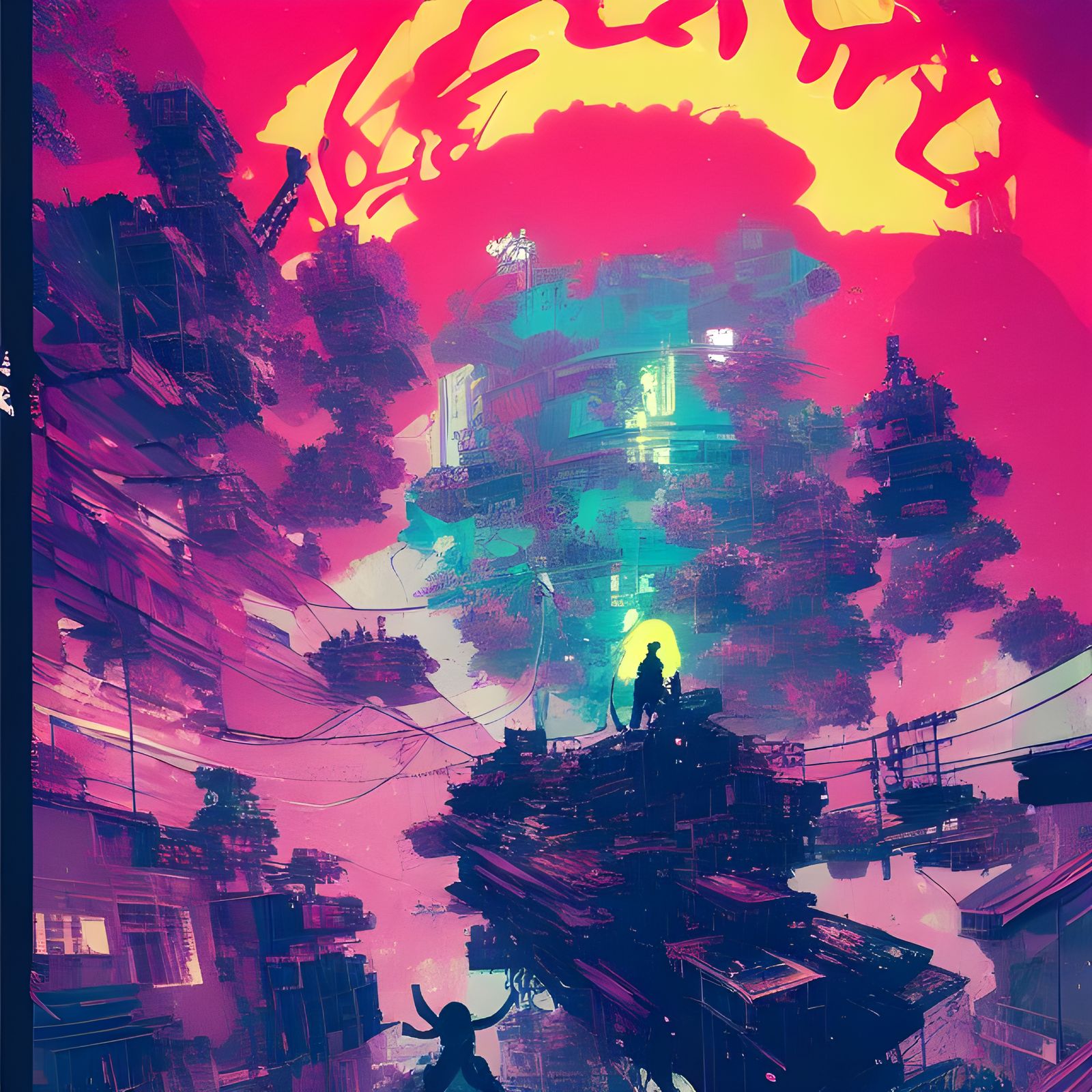 Bright Space in Cel-Shaded Style