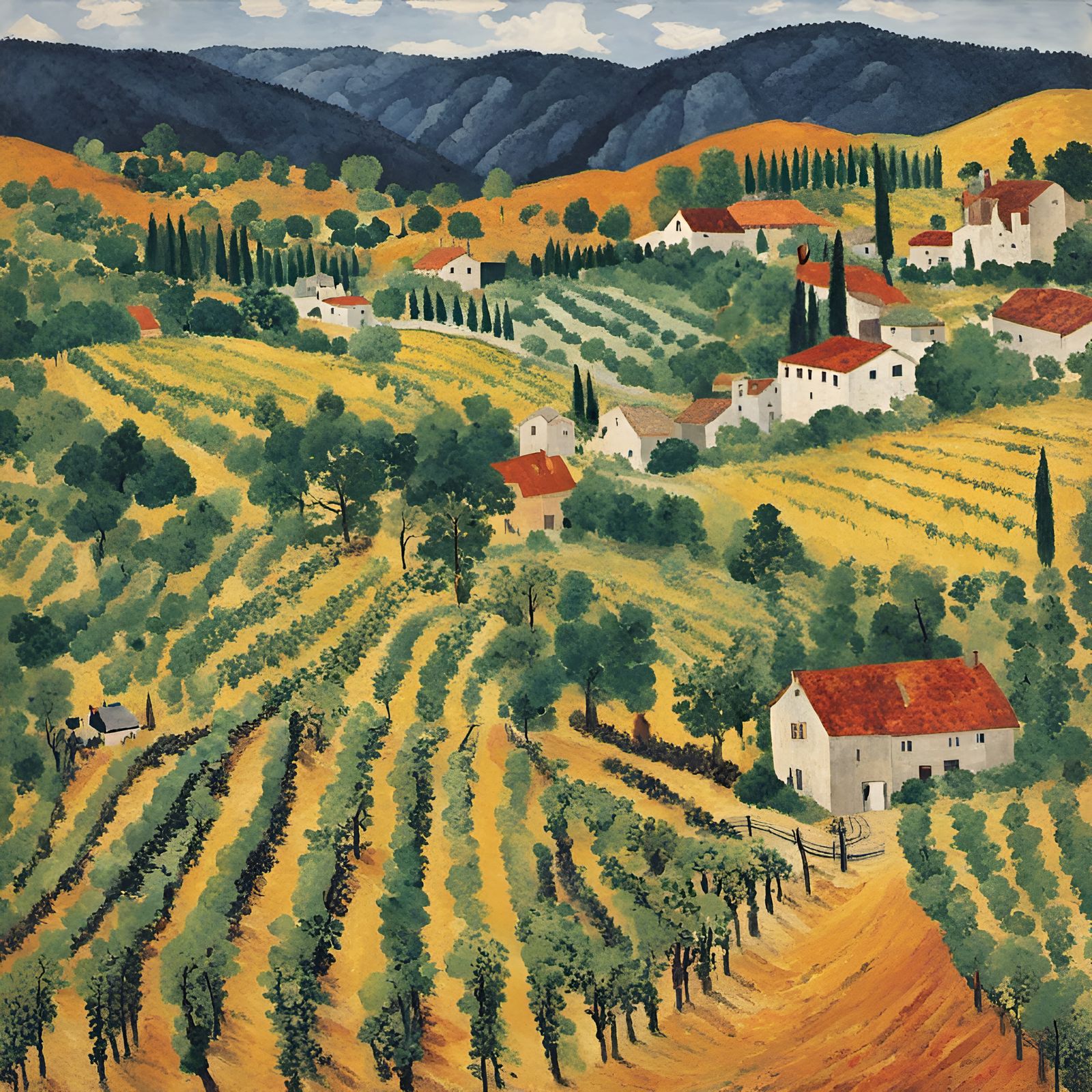 Picturesque Provence Vineyards Inspired by Folk Art