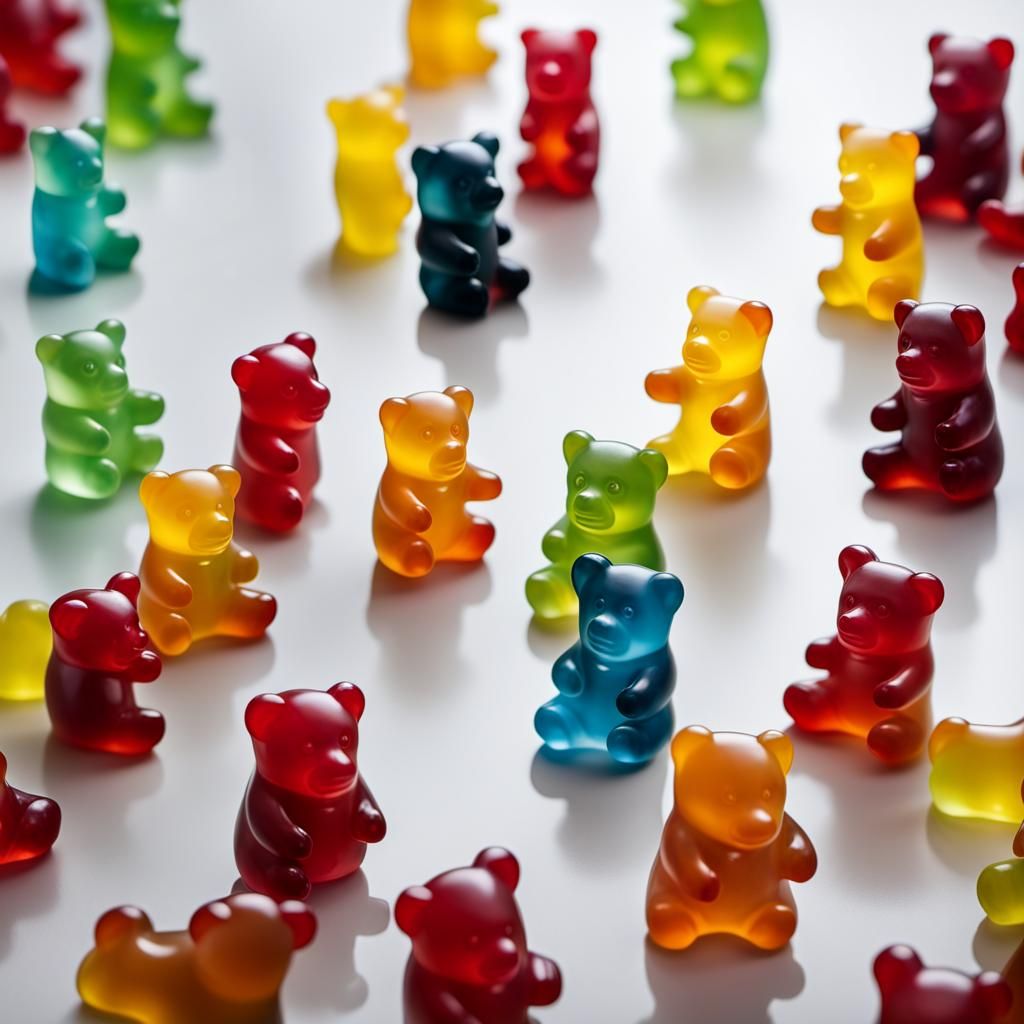 Gummy Bear Meeting: A Kitchen Counter Close-Up