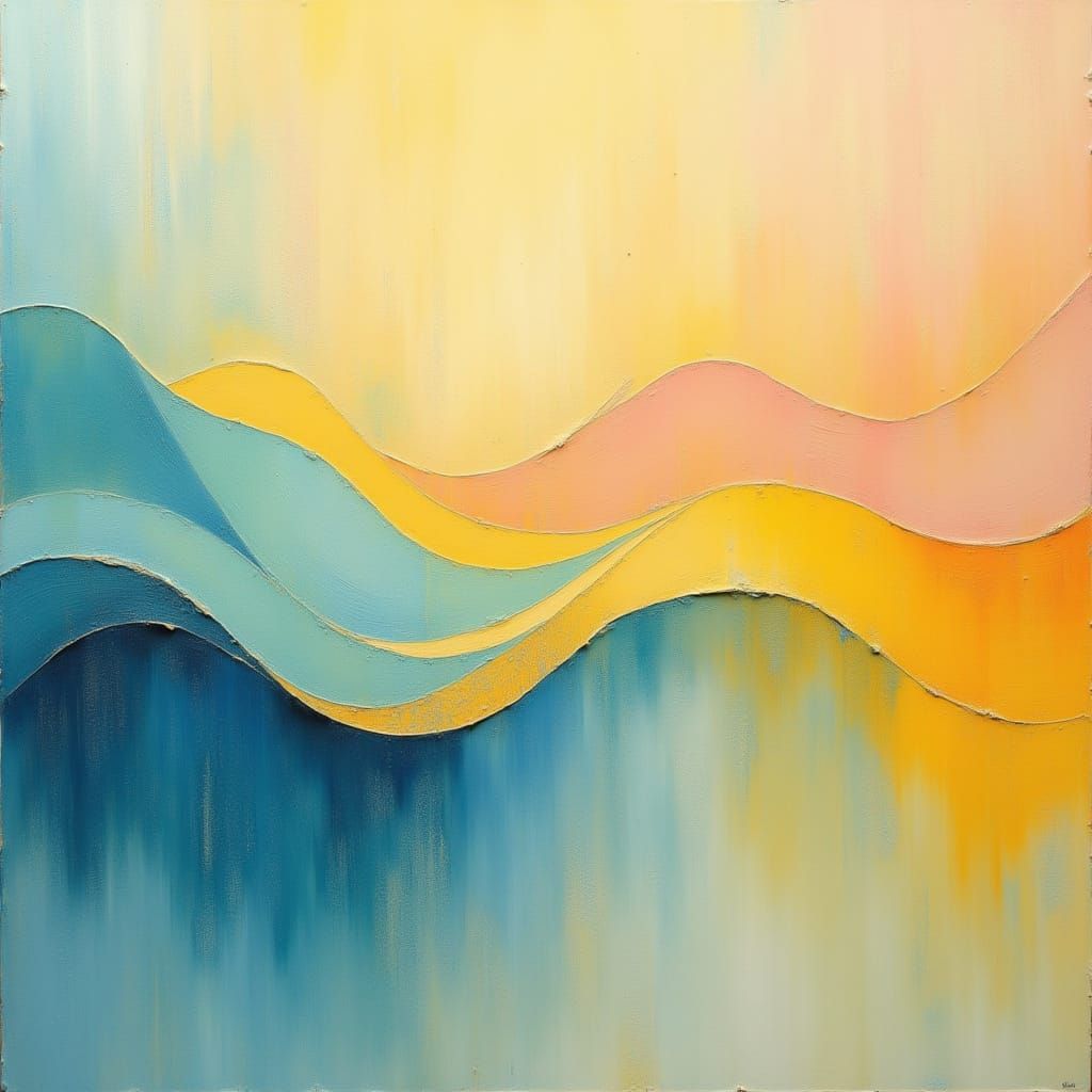 Softly Swirling Abstraction in Iridescent Hues