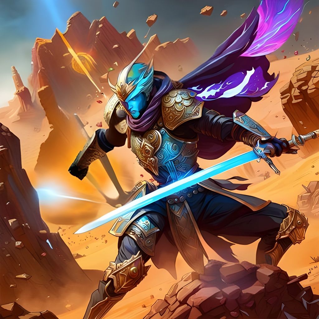 Desert Warrior Ready for Battle