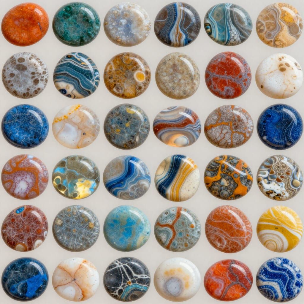 Vibrant Polished Beach Pebbles in Macro Photography