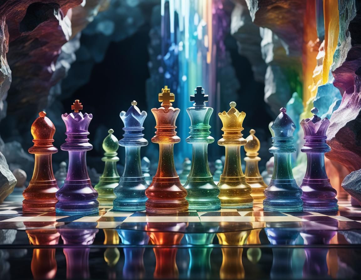 Crystalline Chess in a Rainbow Cave