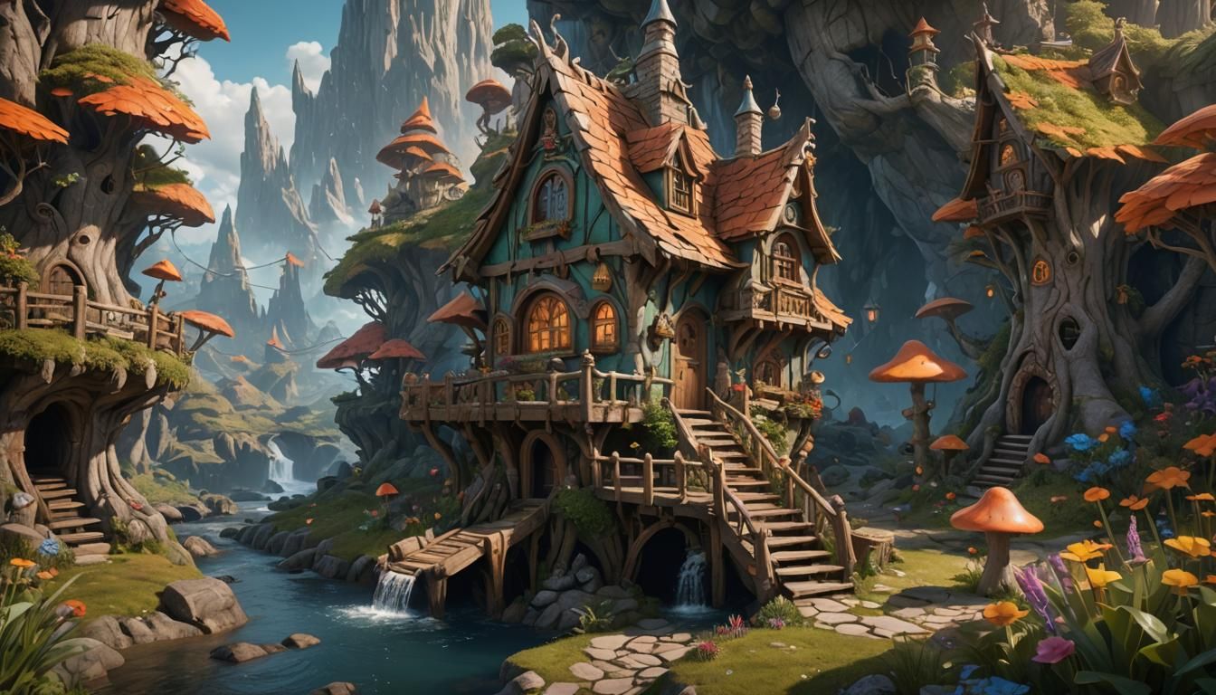 Fantastical Gnome House Concept Art