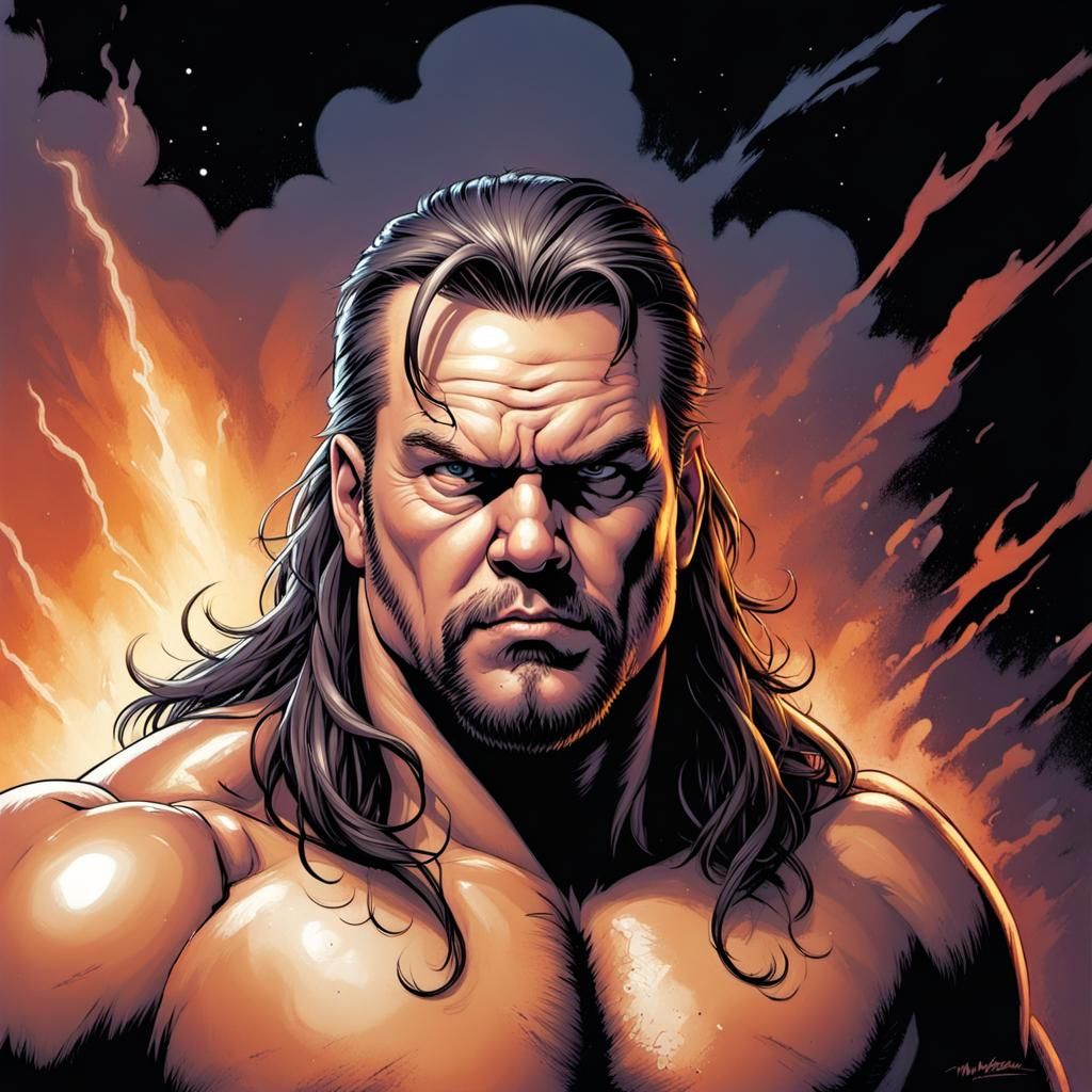 Bam Bam Bigelow Comic Book Art